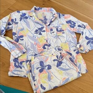 Gilligan & O'Malley Floral Pajama Set - Blue and Pink